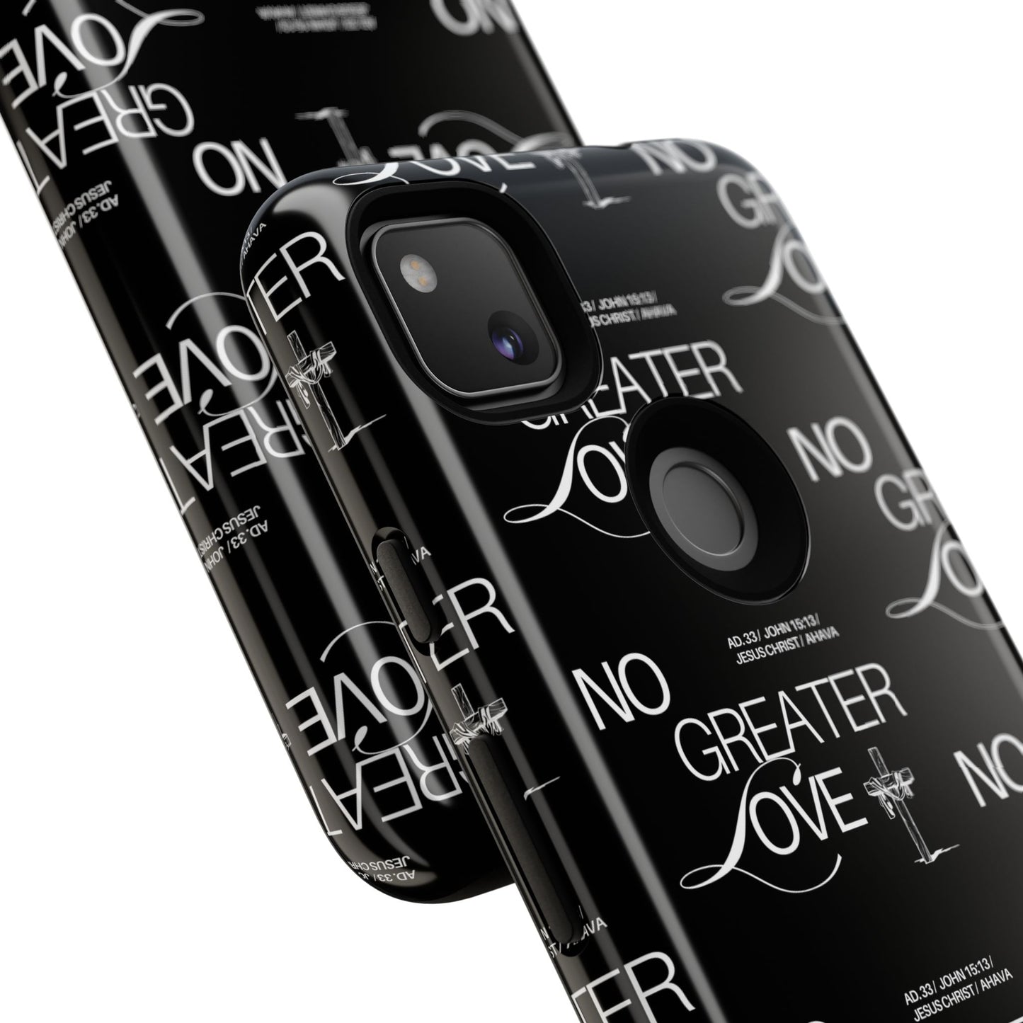 "No Greater Love" Black Phone Case