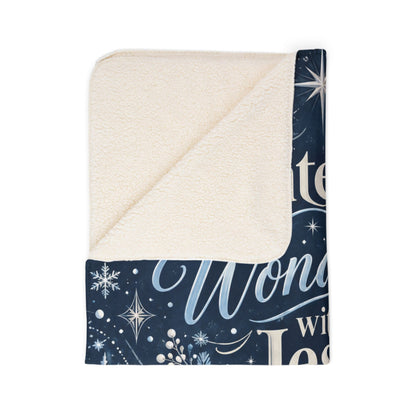 Winters Are Wonderful with Jesus Fleece Blanket