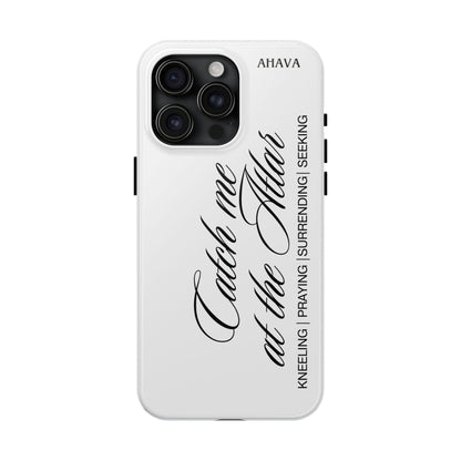 "Catch Me at the Altar" White Phone Case