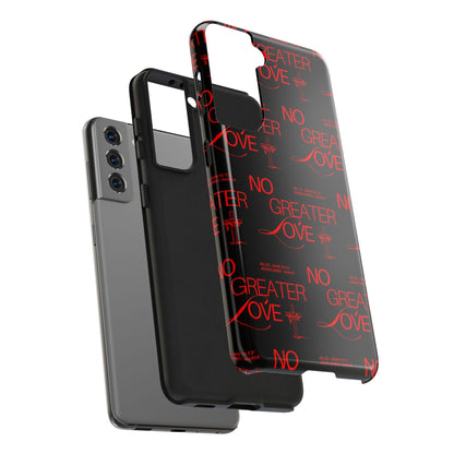 "No Greater Love" Red Phone Case