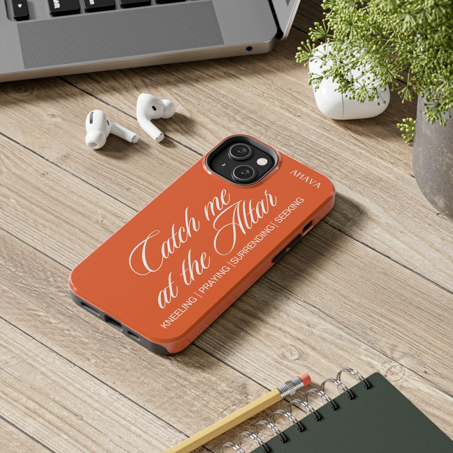 "Catch Me at the Altar" Orange Phone Case