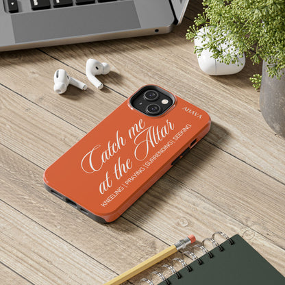 "Catch Me at the Altar" Orange Phone Case
