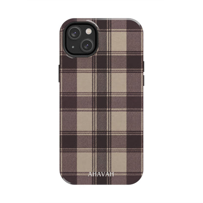 Abba’s Embrace | Warm Teddy Plaid Phone Case