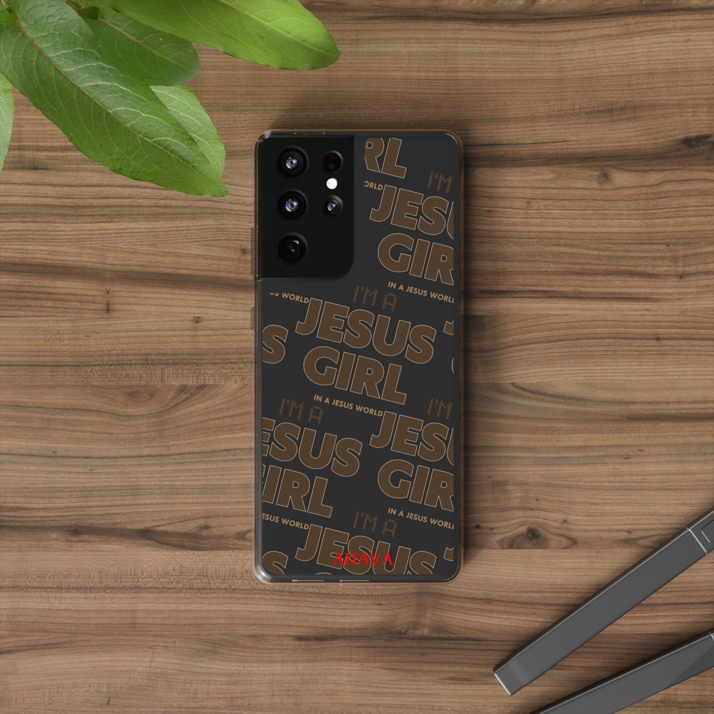 I'm a Jesus Girl Brown Case -Clear