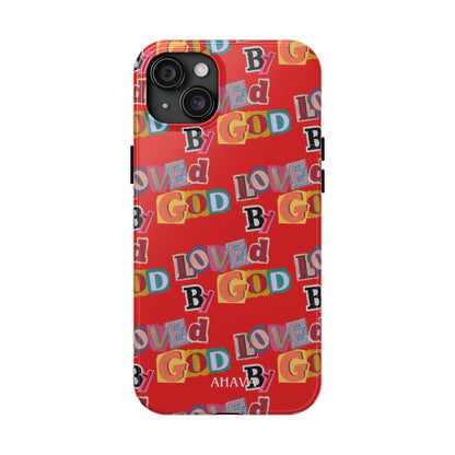 "Loved by God" Red Phone Case