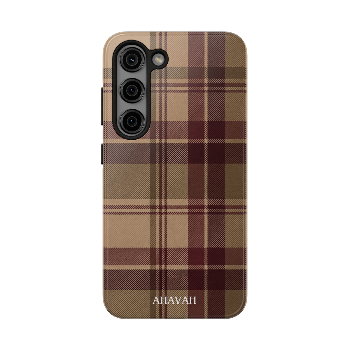 Covenant Comfort | Burgundy Plaid Tough Phone Case