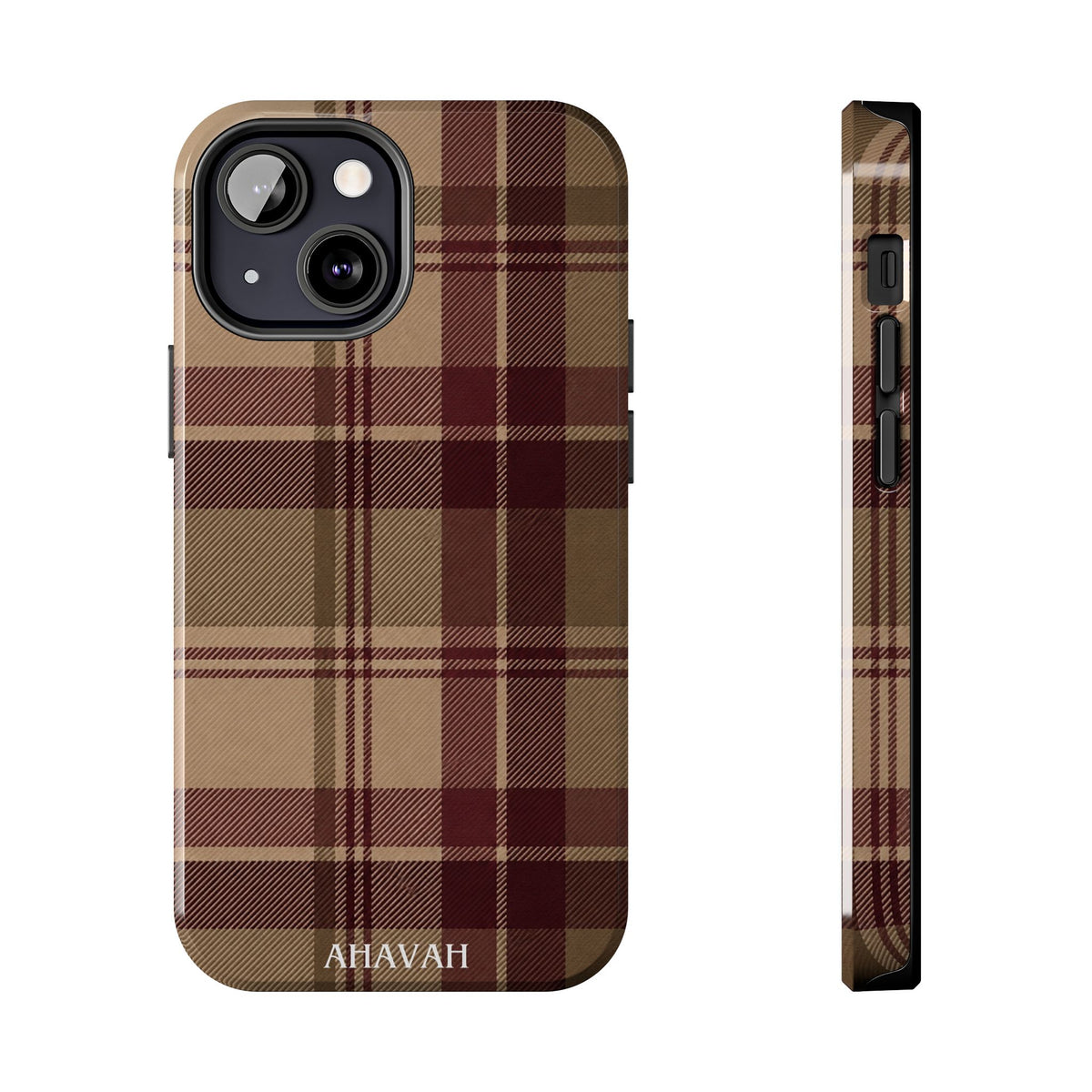 Covenant Comfort | Burgundy Plaid Tough Phone Case
