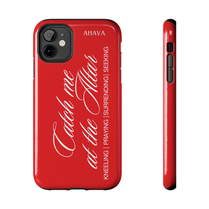 "Catch Me at the Altar" Red Phone Case