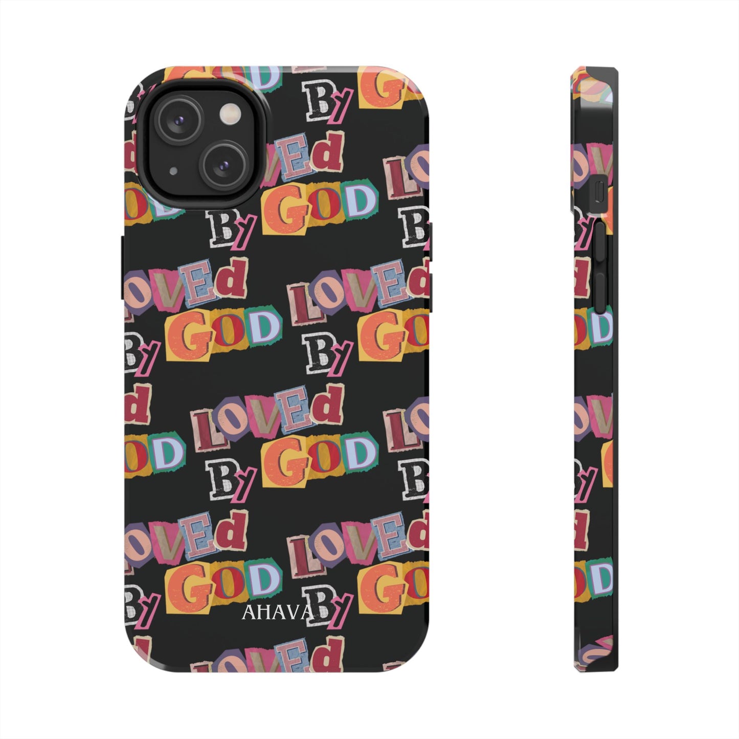 "Loved by God" Black Phone Case