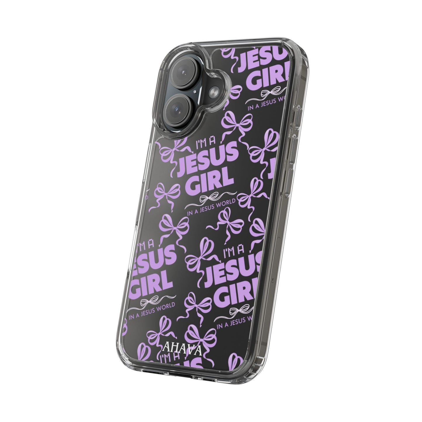 I'm a Jesus Girl Purple Case -Clear