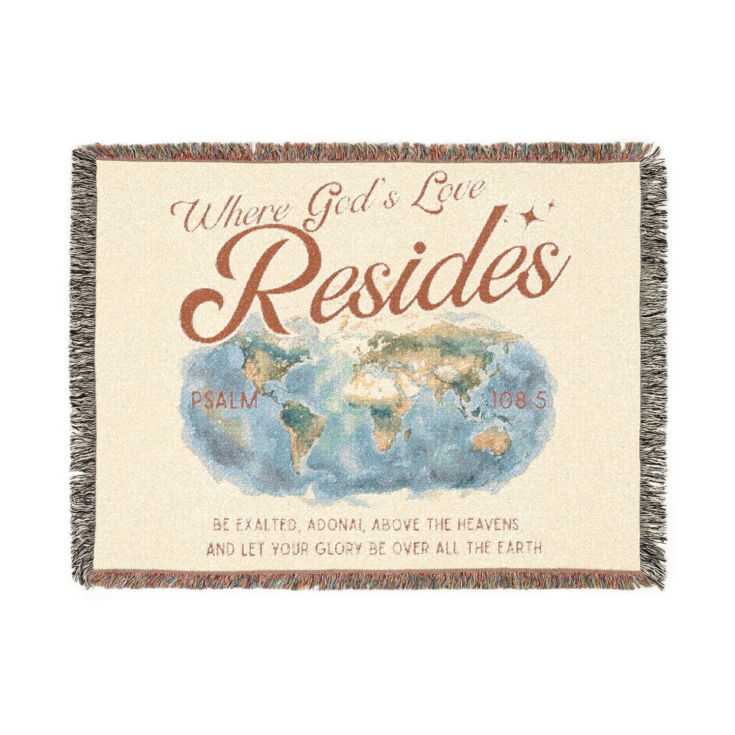 Where God's Love Resides Woven Blanket | Psalm 108:5