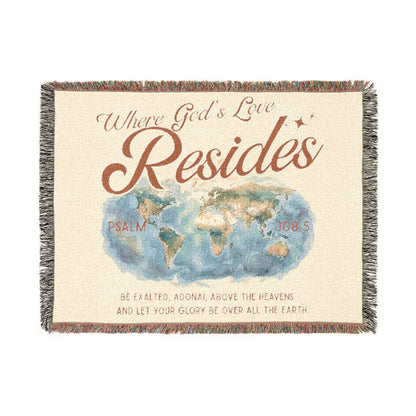 Where God's Love Resides Woven Blanket | Psalm 108:5