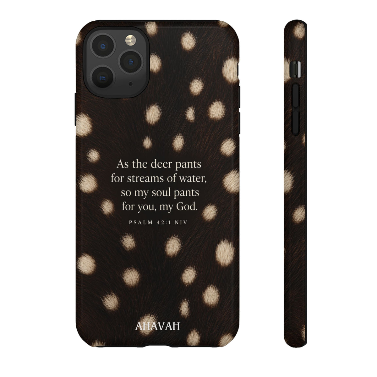 Psalm 42:1 Midnight Fawn Print Phone Case | As the Deer Pants