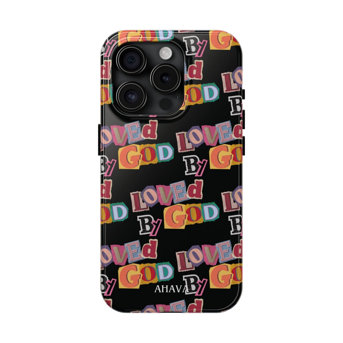 "Loved by God" Black Phone Case