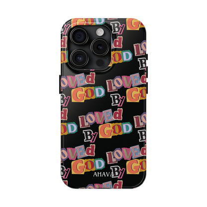 "Loved by God" Black Phone Case