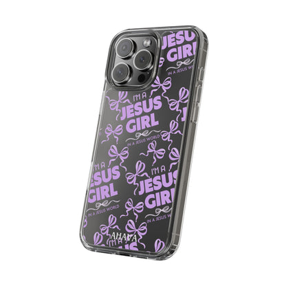 I'm a Jesus Girl Purple Case -Clear