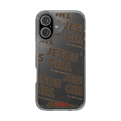 I'm a Jesus Girl Brown Case -Clear