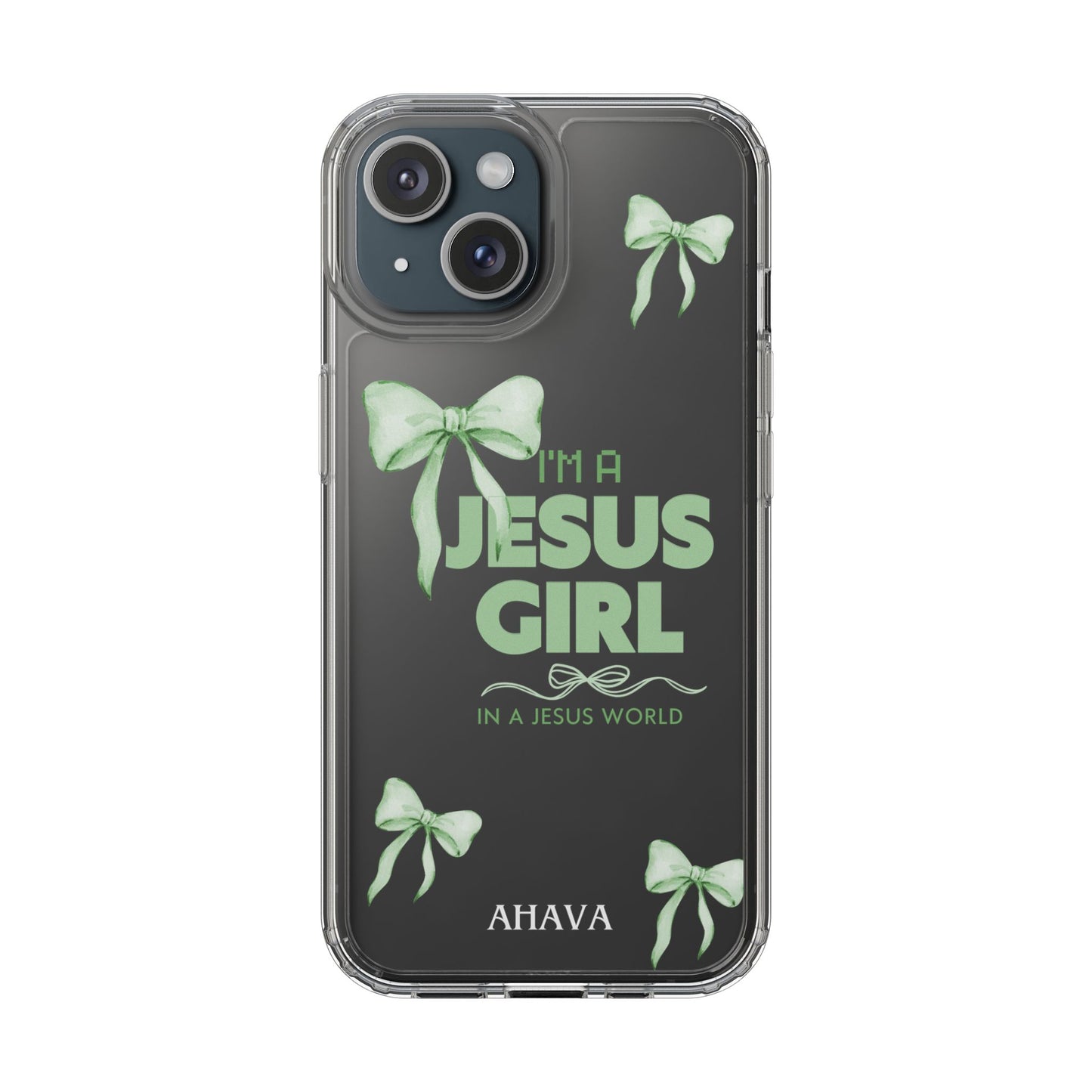 I'm a Jesus Girl Phone Case | Christian Aesthetic Gift for Her | Clear Shockproof Tough Case