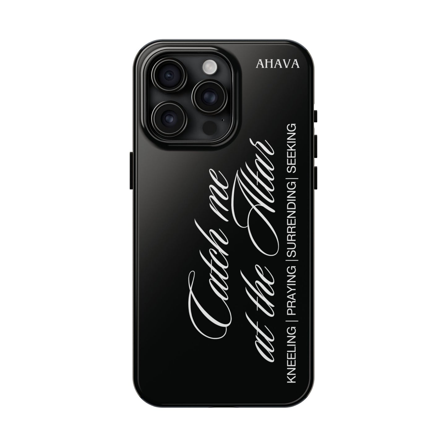 "Catch Me at the Altar" Black Phone Case