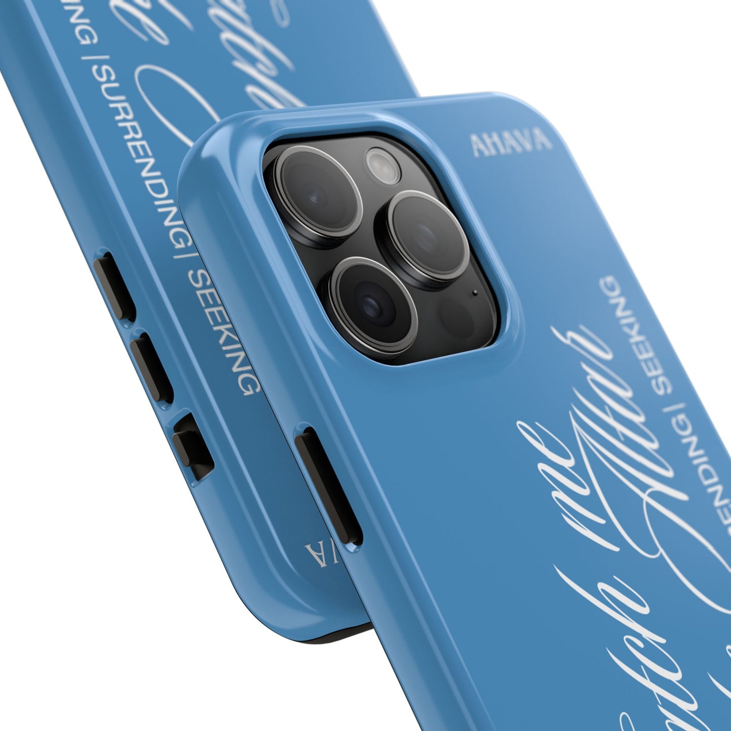 "Catch Me at the Altar" Light Blue Phone Case