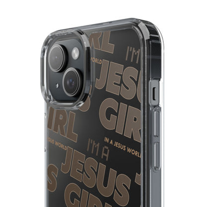 I'm a Jesus Girl Brown Case -Clear