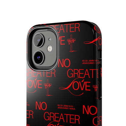 "No Greater Love" Red Phone Case