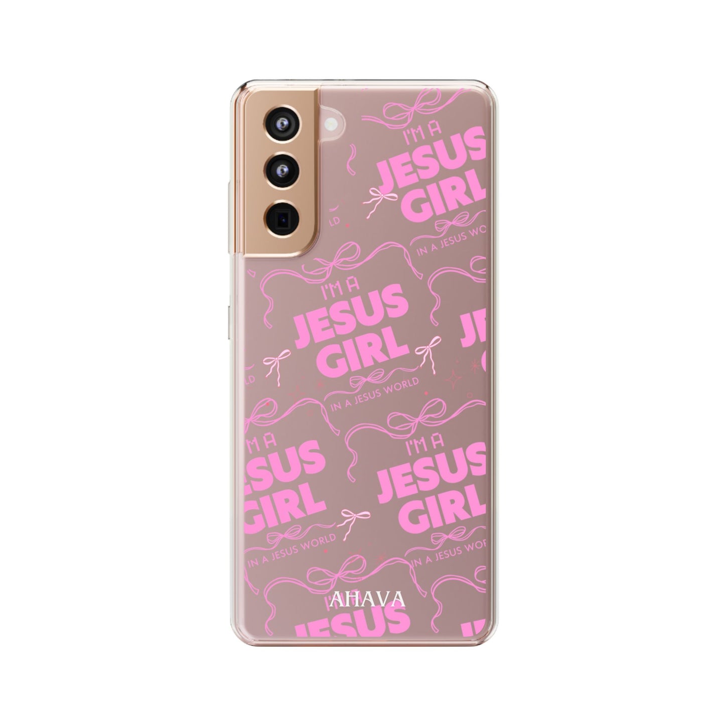 I'm a Jesus Girl Pink Case -Clear
