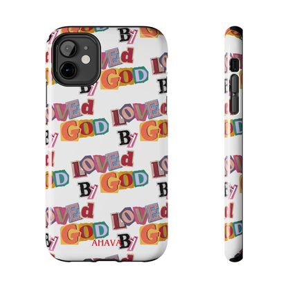 "Loved by God" white Phone Case
