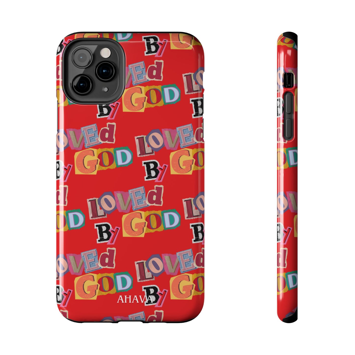 "Loved by God" Red Phone Case
