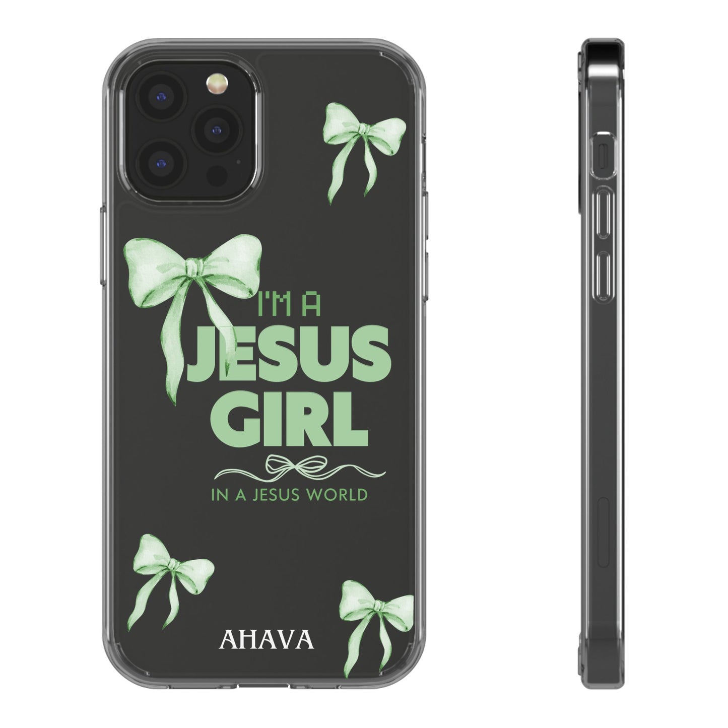 I'm a Jesus Girl Phone Case | Christian Aesthetic Gift for Her | Clear Shockproof Tough Case