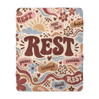 Rest Here Fleece Blanket