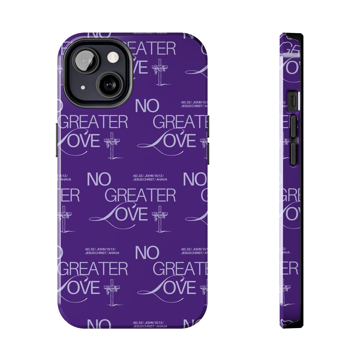 "No Greater Love" Purple Phone Case