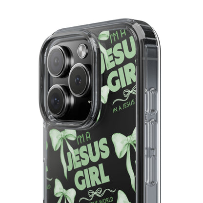 I'm a Jesus Girl Green Case -Clear