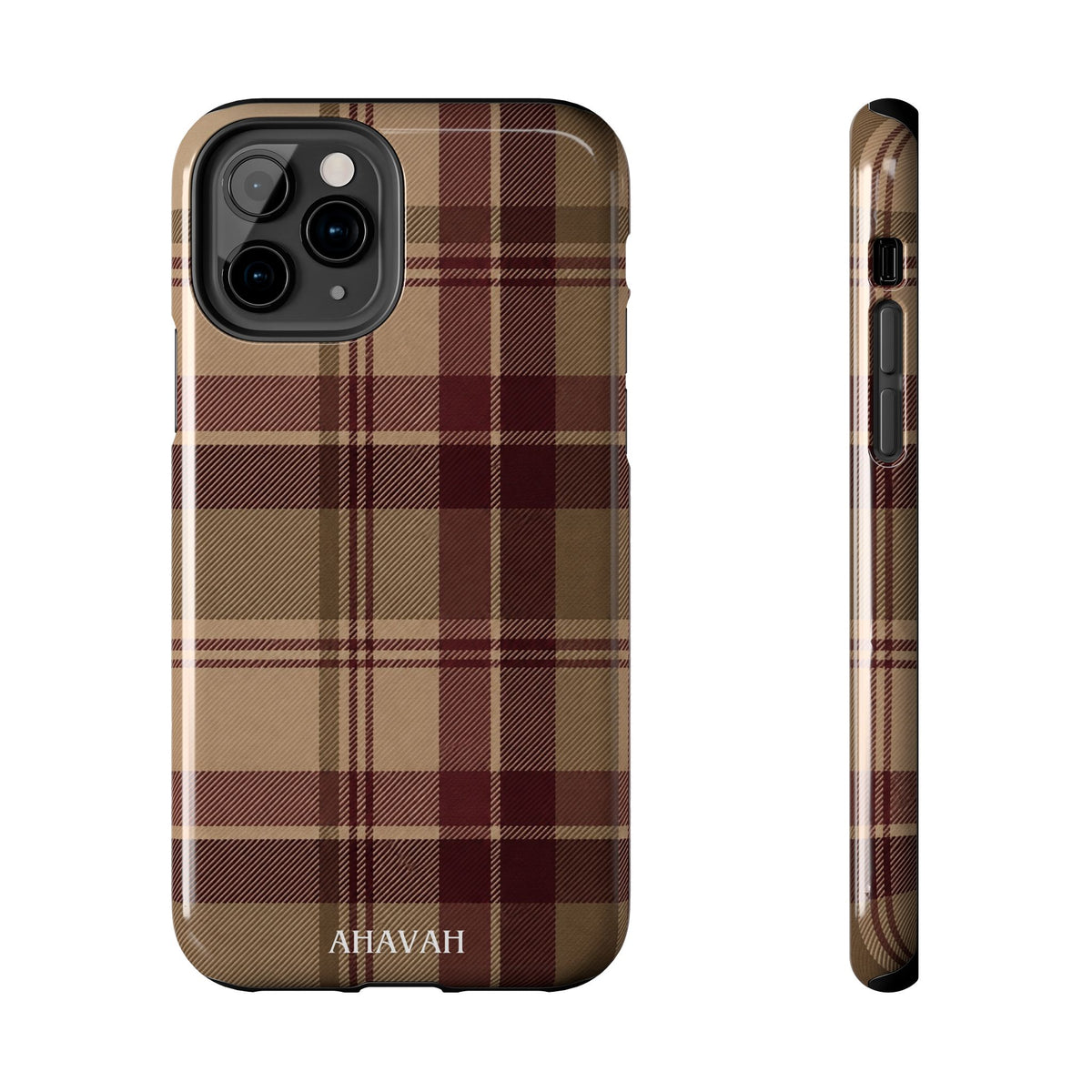 Covenant Comfort | Burgundy Plaid Tough Phone Case