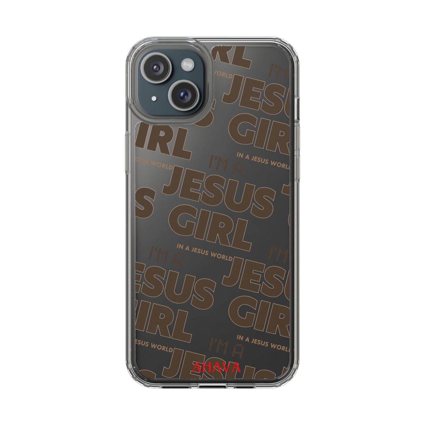 I'm a Jesus Girl Brown Case -Clear