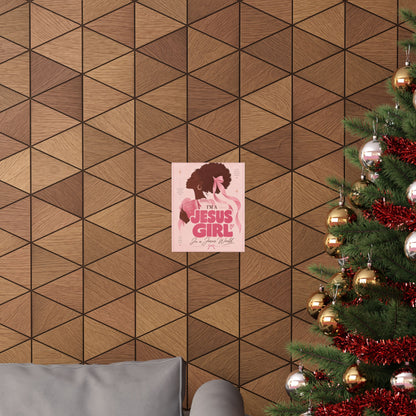 Jesus Girl in a Jesus World Pink poster