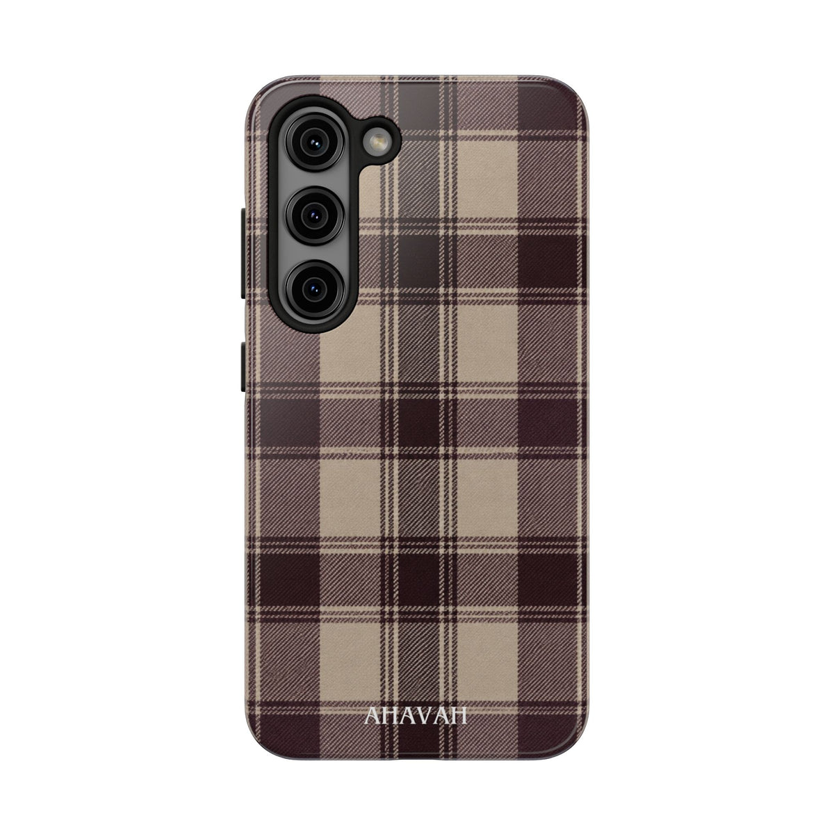 Abba’s Embrace | Warm Teddy Plaid Phone Case