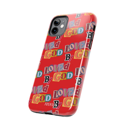 "Loved by God" Red Phone Case