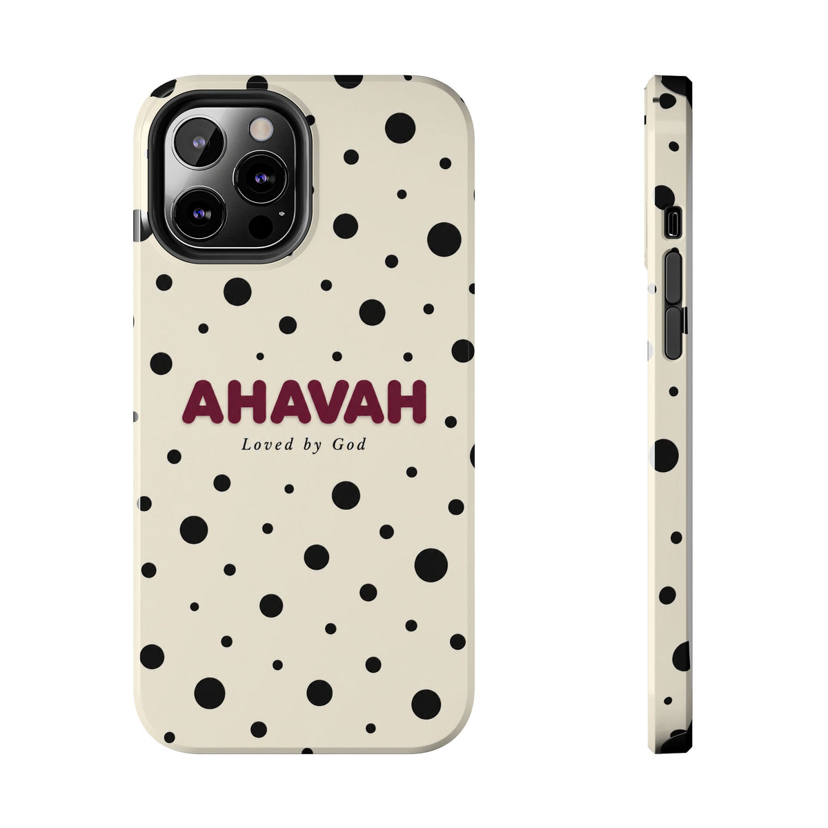 Ahavah Ivory Polka Dots Phone Case