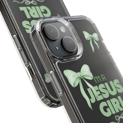 I'm a Jesus Girl Phone Case | Christian Aesthetic Gift for Her | Clear Shockproof Tough Case
