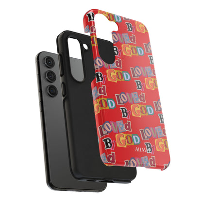 "Loved by God" Red Phone Case