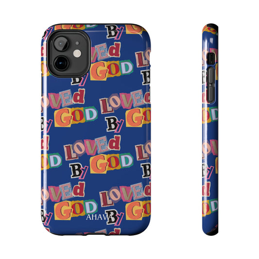 "Loved by God" Blue Phone Case