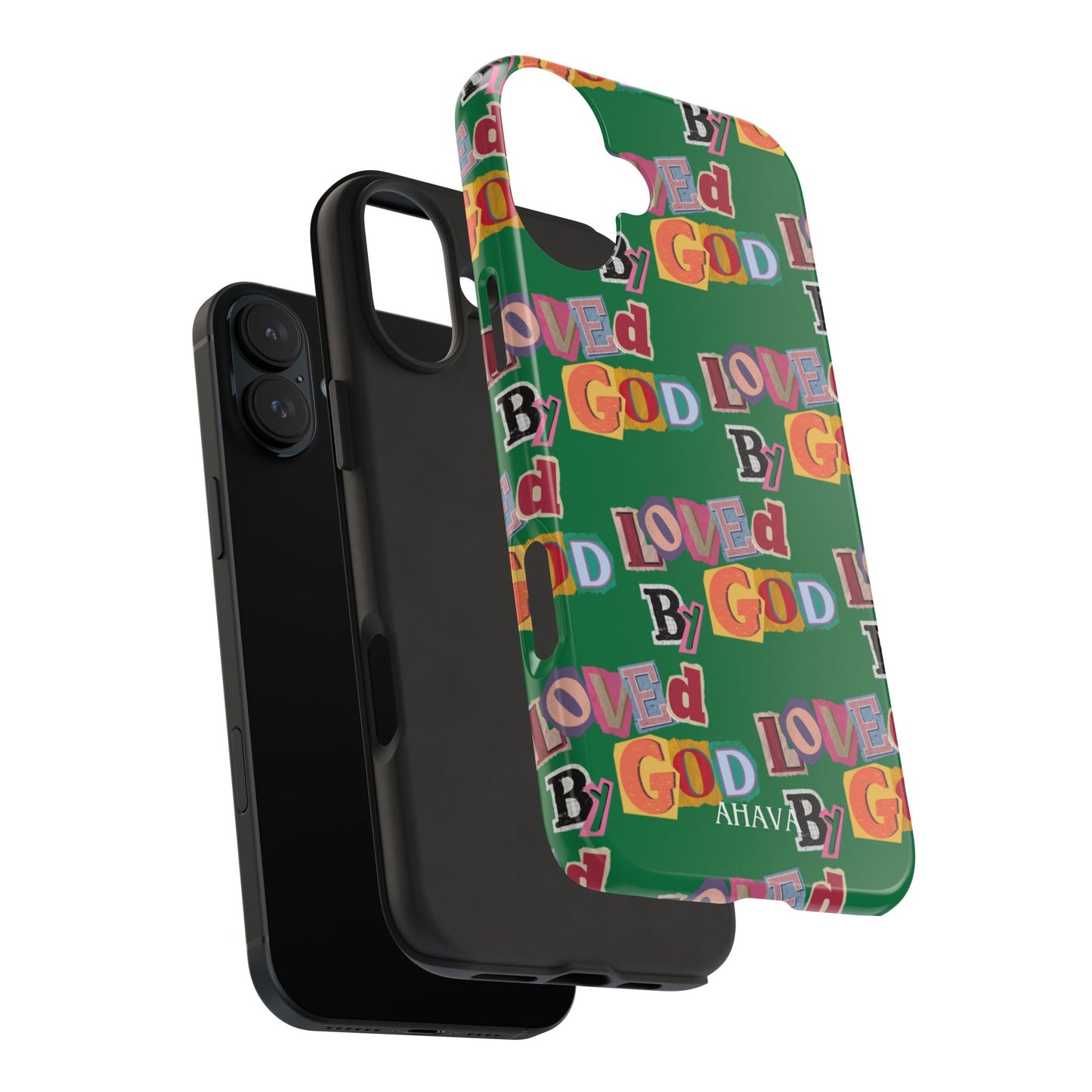 "Loved by God" Green Phone Case
