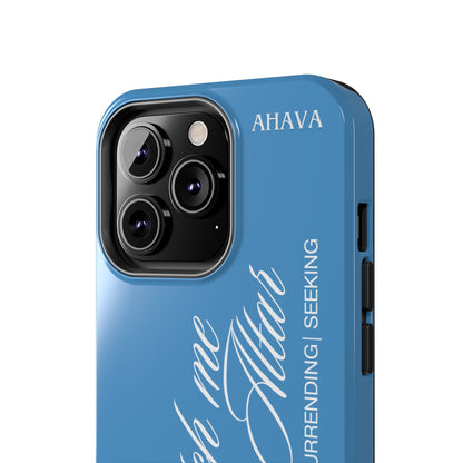 "Catch Me at the Altar" Light Blue Phone Case