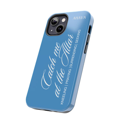 "Catch Me at the Altar" Light Blue Phone Case