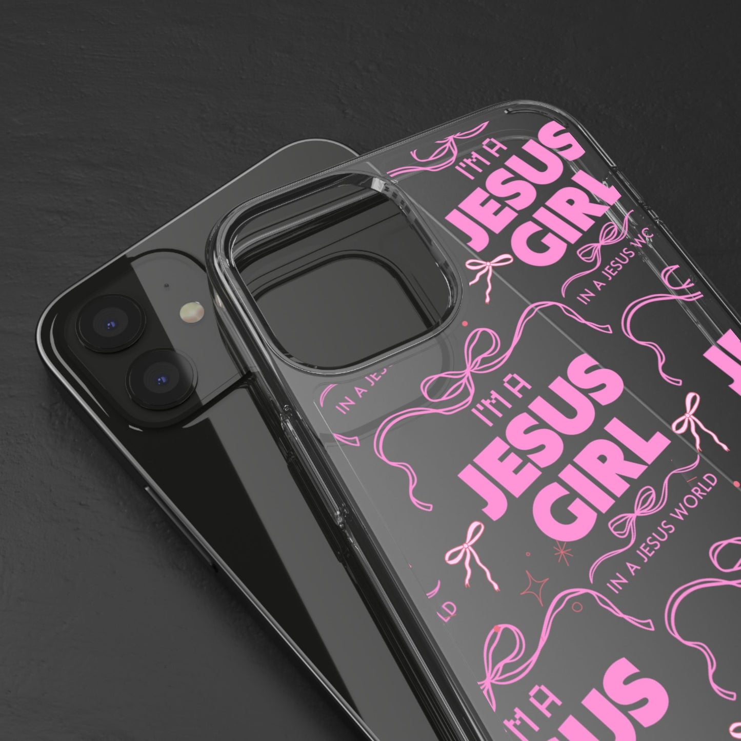 I'm a Jesus Girl Pink Case -Clear