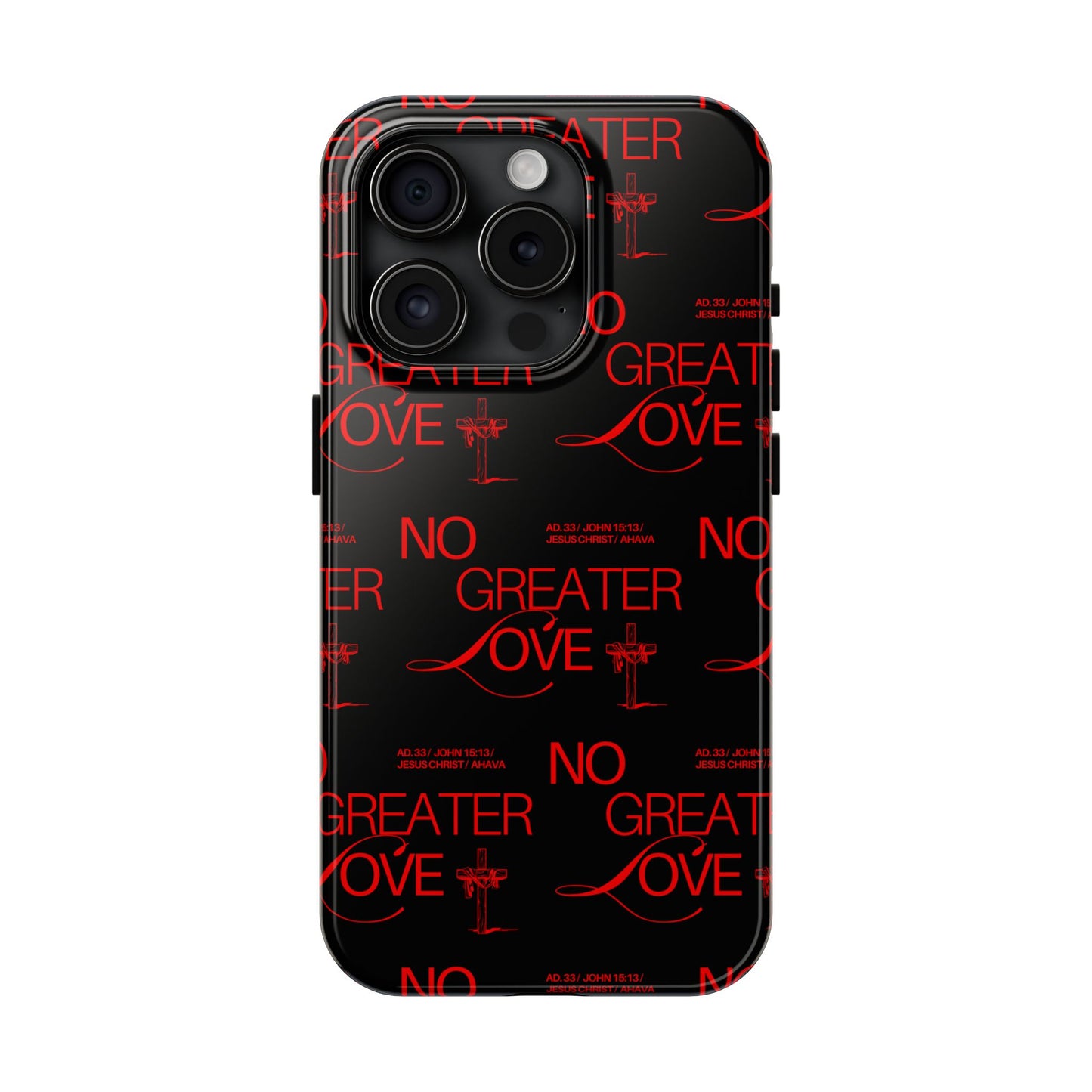 "No Greater Love" Red Phone Case