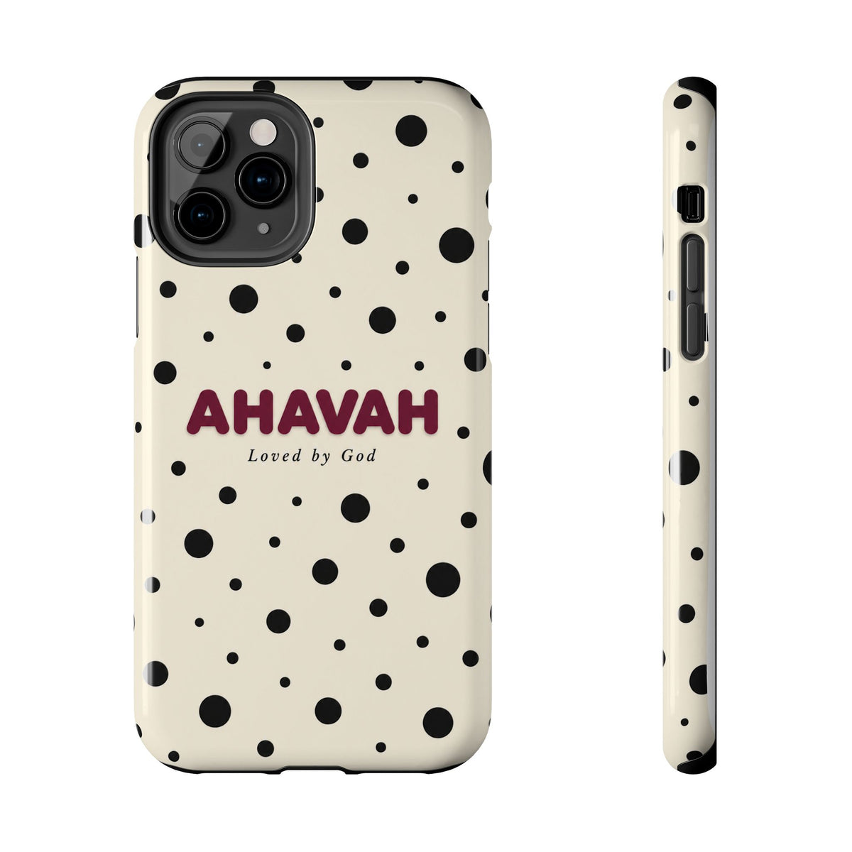 Ahavah Ivory Polka Dots Phone Case