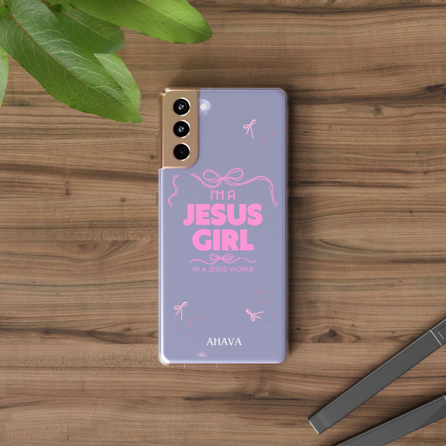 Jesus Girl Pink Phone Case | Preppy Christian Cute Faith Based Gift | Soft Pink Aesthetic Clear Tough Case