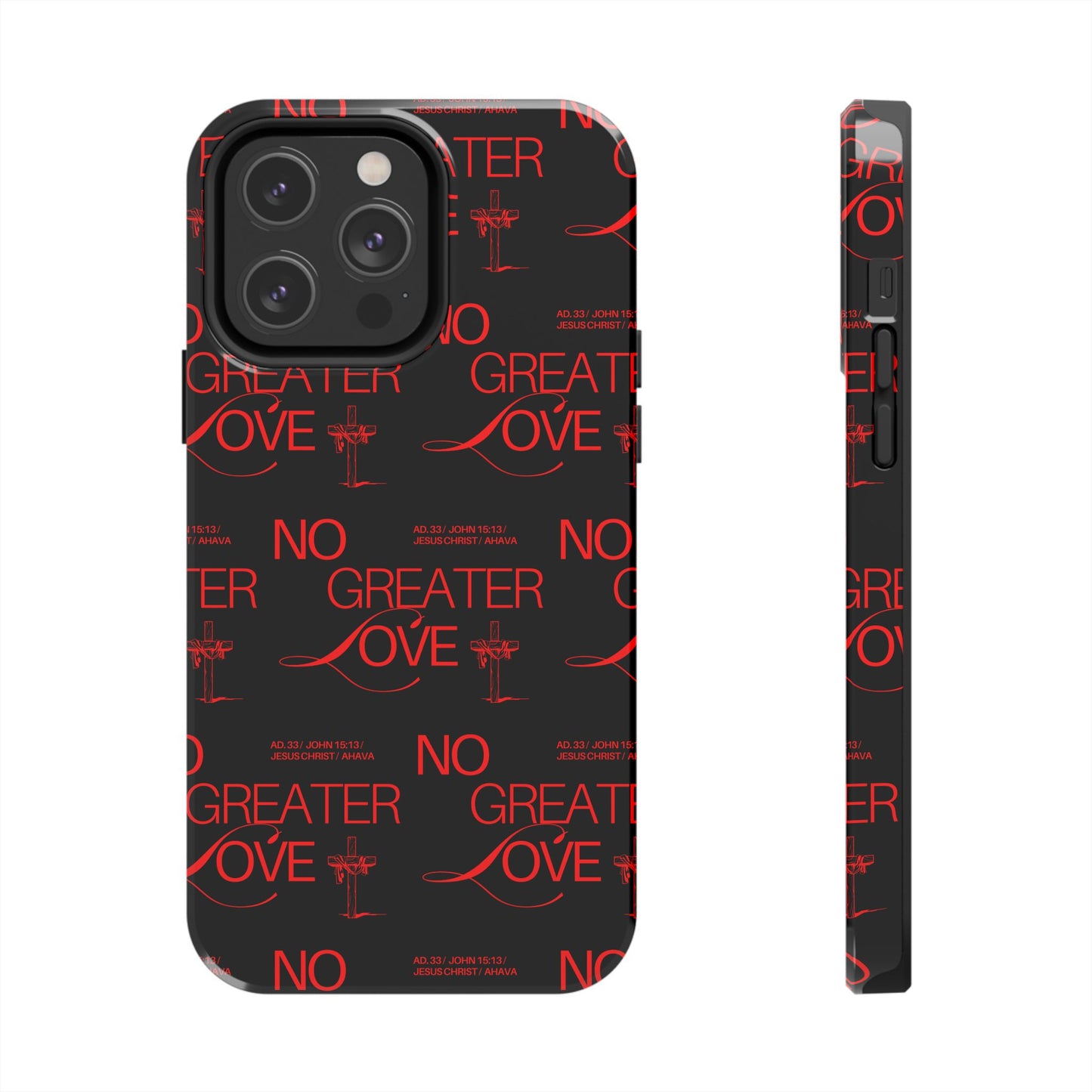 "No Greater Love" Red Phone Case